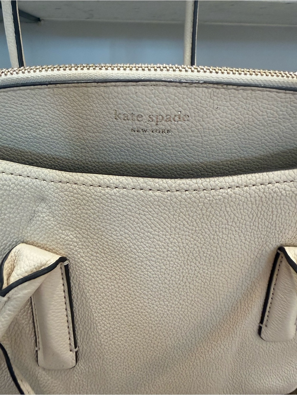 kate spade New York Cream Leather Tote